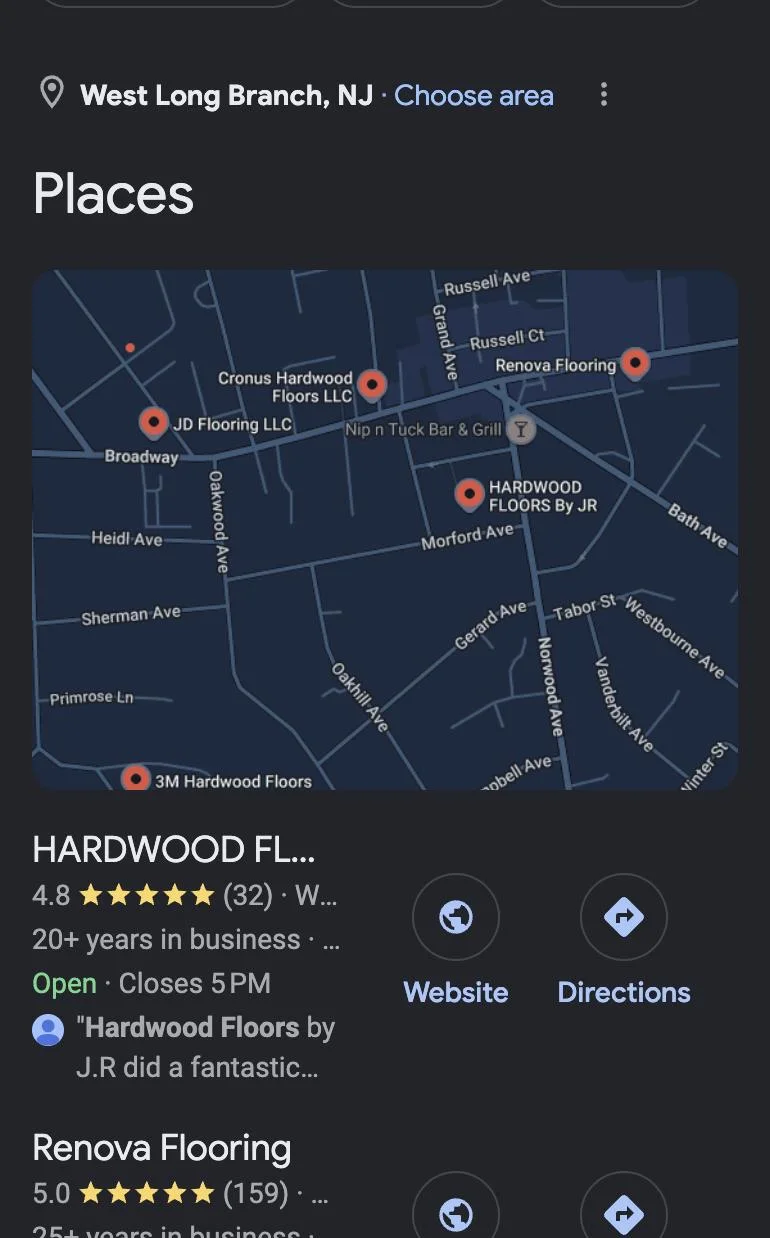 Busca no Google por hardwood floor refinishing West Long Branch NJ