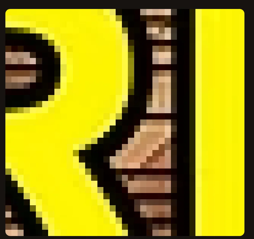 A logo de hoje ampliada, com os pixels aparecendo